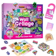 Klever Kits Wall Collage Kit for Teen & Tween Girls, Glow-in-the-Dark DIY Poster for Room Decor Arts and Crafts for Girls Ages 8-12