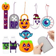 Klever Kits Halloween Sewing Kit 9 Crafts Ornaments, Bookmark, Cup Sleeves Etc.