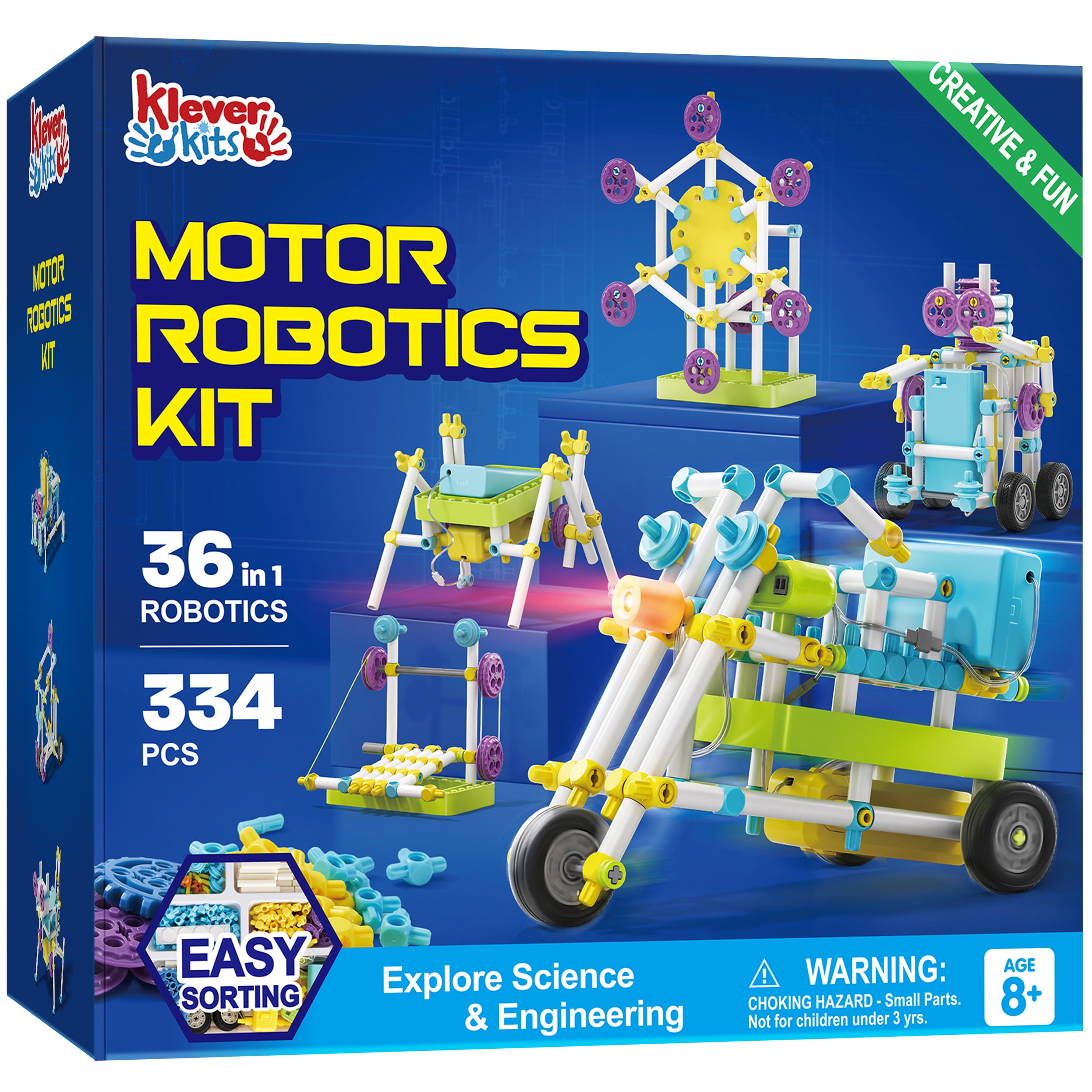 Klever Kits Motor Robotics Kit 36-in-1 STEM Toy for Boys