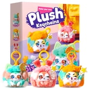 Plush Craft Kit DIY Keychain Making Craft for Kids 3 Pack Stuffed Keychain for Girls