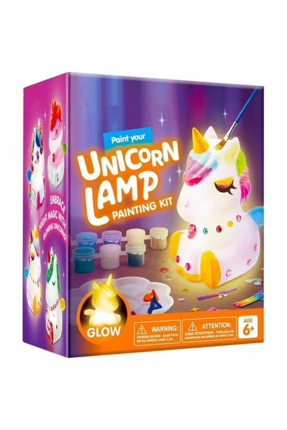 Unicorn Painting Crafts Kit, DIY Unicorn Night Light Gift for Girls Ages 6+ Years