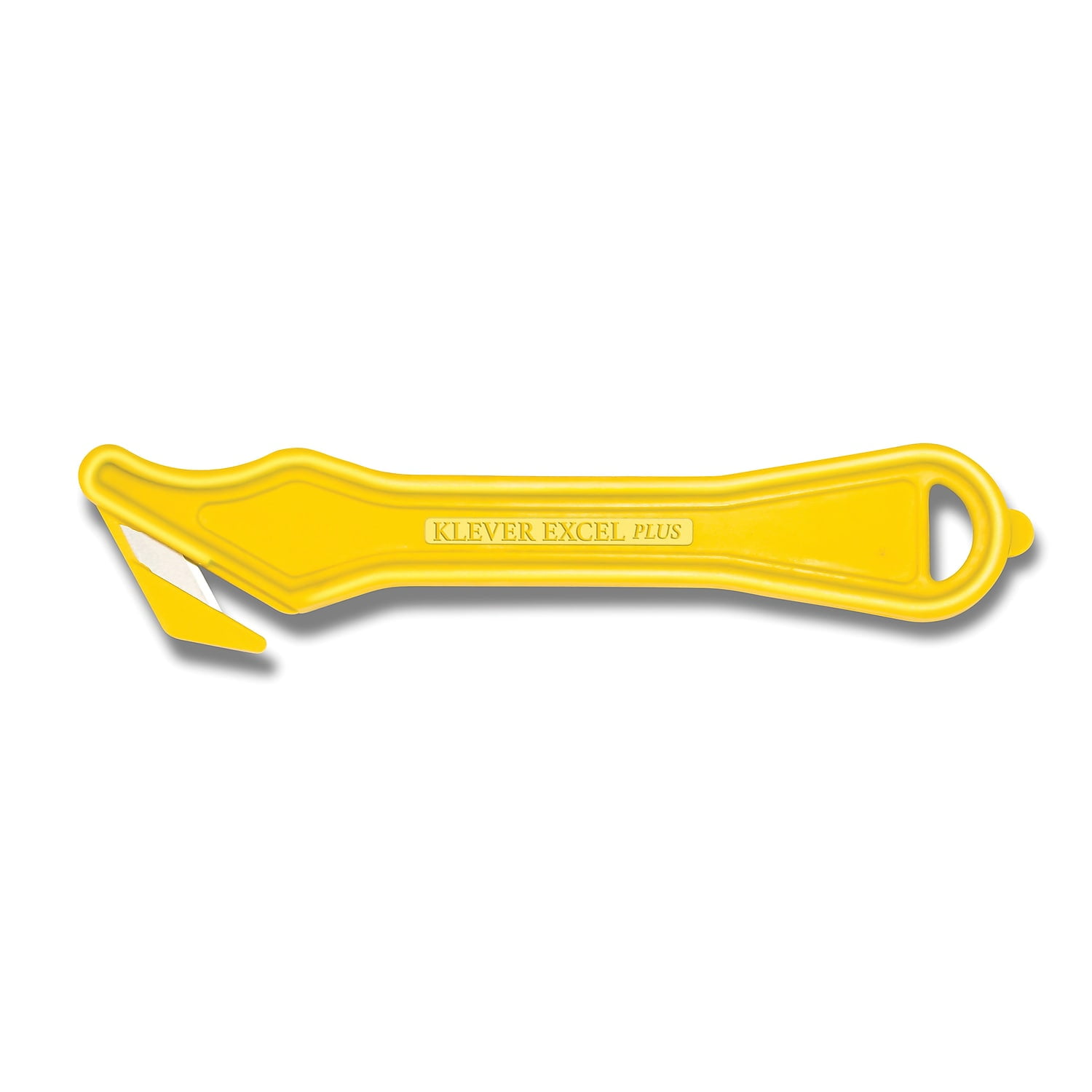 Klever Kutter Excel Plus Safety Cutter, 7" Handle, Yellow, 10/Box (KLVPLS40030Y)