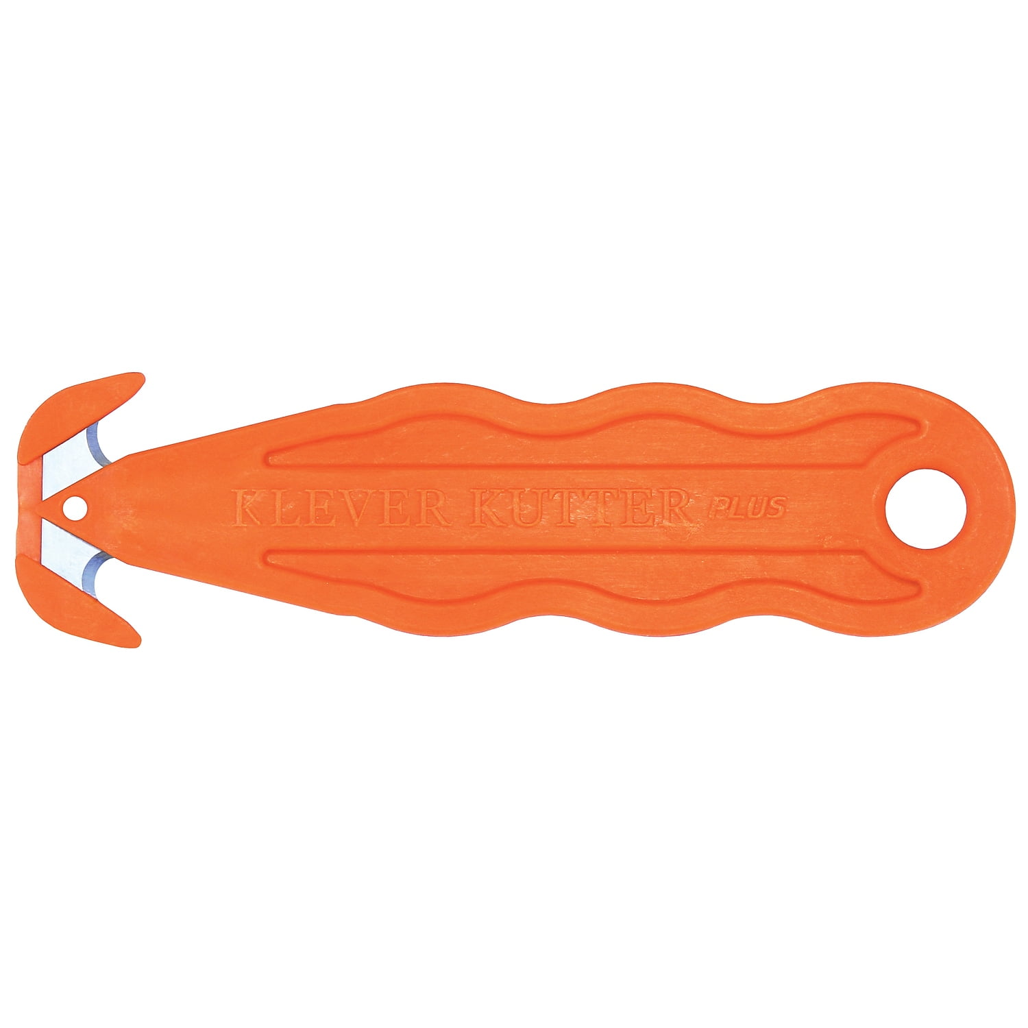 Klever Innovations Klever Kutter PLUS 5-1/4" Safety Cutter Orange 10/Pack (PLS-100G)
