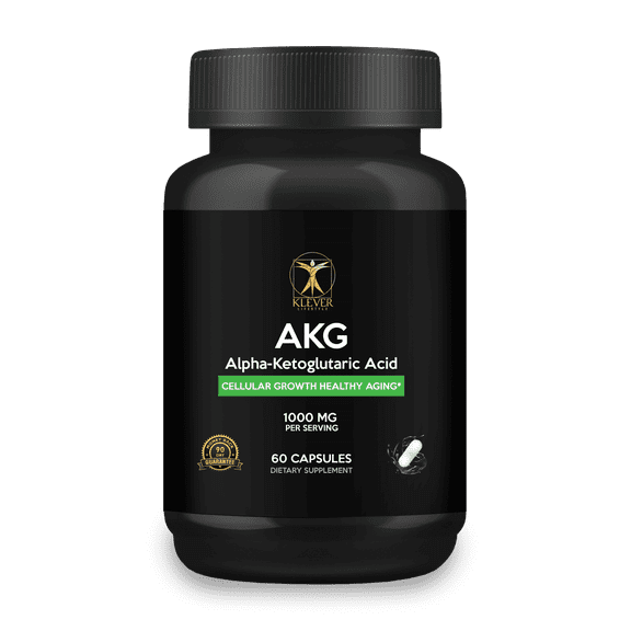 Klever Lifestyle | Alpha-Ketoglutamic Acid (AKG) Supplement, Supports Healthy Aging | 60 capsules