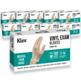 thumbnail image 1 of Klex Disposable Heavy Duty Vinyl Gloves Latex Free Powder Free, BPA Free Medical Grade Food Safe Disposable Glove, Medium M, 1000 Count, 1 of 5