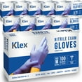 thumbnail image 1 of Klex Nitrile Medical Exam Gloves - Powder Free Latex Free Food Safe, Medium, 1000 Count, 1 of 5