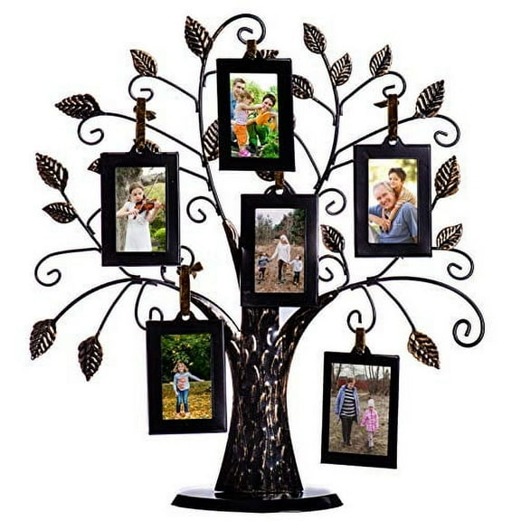 Klikel Bronze Family Tree with 6 Hanging Photo Frames