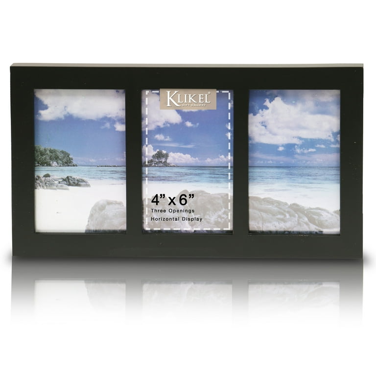 Americanflat 9x12 Collage Frame In Black - Use As Two 4x6 Picture Frames With