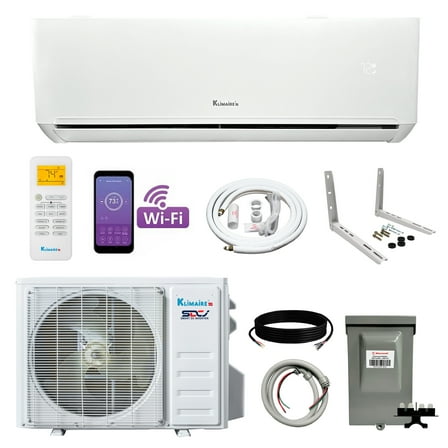 Klimaire 12,000 BTU 23 SEER2 Ductless Mini-Split Heat Pump Air Conditioner 550 sq. ft. (230V)
