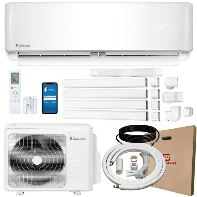 Klimaire 18,000 Btu 19 SEER2 Ductless MiniSplit Heat Pump Air