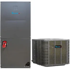 Klimaire 3 Ton Inverter Heat Pump System – 36,000 BTU Central Ducted HVAC Split System w/ Air Handler & Outdoor Condenser – Variable Speed | R454B