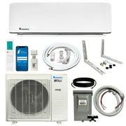 Klimaire 30,000 BTU 18.6 SEER2 Wi-Fi-Enabled Ductless Mini-Split Heat Pump Air Conditioner with Installation Kit, Up to 1,950 Sq. Ft.
