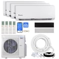 thumbnail image 1 of Klimaire 36,000 BTU Hyper Heat 4-Zone 21.5 SEER2 Heat Pump Wall Mounted Mini Split Heat Pump System w/ All Inclusive Installation Kits ( 4x 9,000 BTU ) - R454B, 1 of 8