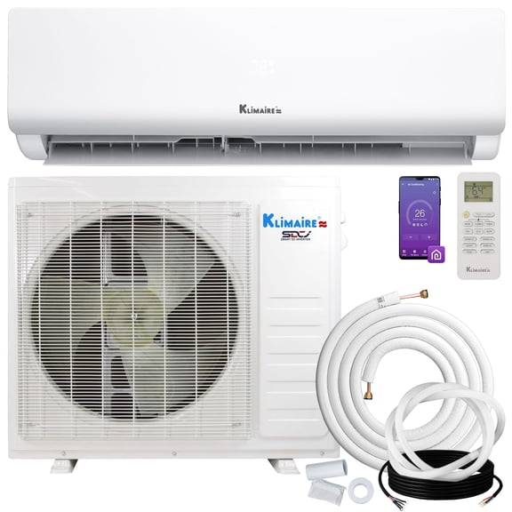 Klimaire Entrada 36,000 Btu 17 SEER2 Wall Mounted Ductless Mini-Split Heat Pump Air Conditioner with 16 Ft. Installation Kit -230V