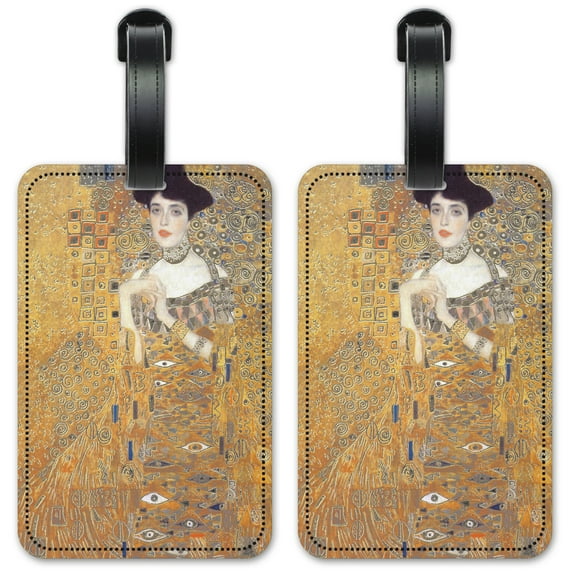 Klimt: Adele Bloch - Luggage ID Tags / Suitcase Identification Cards - Set of 2