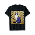 thumbnail image 1 of Klimt Cat Graphic Tee Artistic T-Shirt Top Cotton Fashion Casual Round Neck Short Sleeve Black S-5XL, 1 of 5