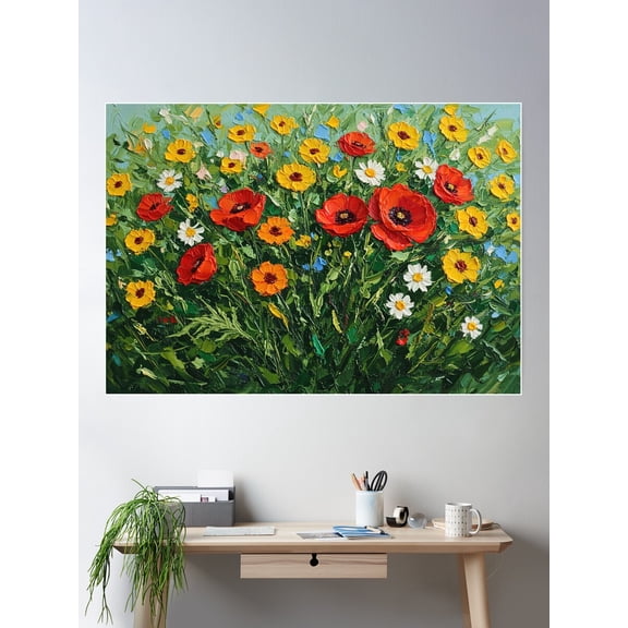 Klimt Flower Garden Poster Wall Art, Modern Wall Decor For Living Room Bedroom, 12x18 UNFRAMED