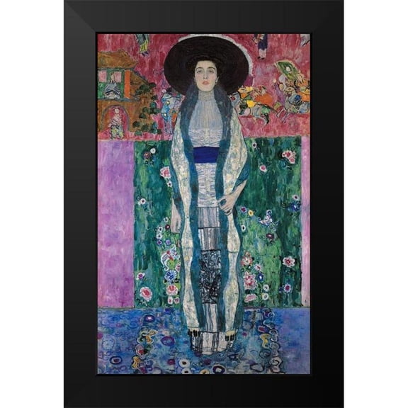 Klimt, Gustav 10x14 Black Modern Framed Museum Art Print Titled - Portrait of Adele Bloch-Bauer