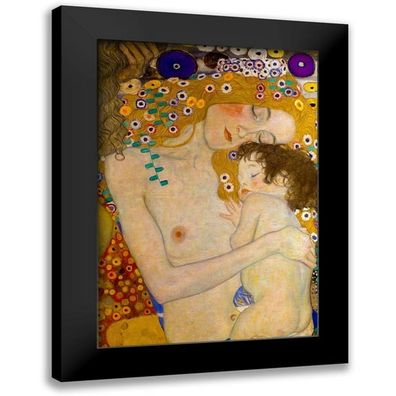 Klimt, Gustav 11x14 Black Modern Framed Museum Art Print Titled - Die Drei Lebensalter