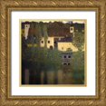thumbnail image 1 of Klimt, Gustav 12x12 Gold Ornate Wood Framed with Double Matting Museum Art Print Titled - Schloss Kammer On The Attersee I 1908, 1 of 4