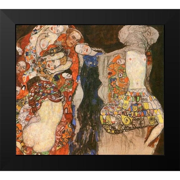 Klimt, Gustav 13x12 Black Modern Framed Museum Art Print Titled - The Bride