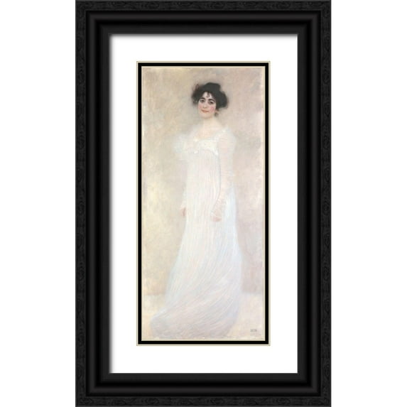 Klimt, Gustav 13x24 Black Ornate Wood Framed with Double Matting Museum Art Print Titled - Serena Pulitzer Lederer