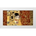 thumbnail image 1 of Klimt, Gustav 14x9 White Modern Wood Framed Museum Art Print Titled - The Kiss-Gold, 1 of 4