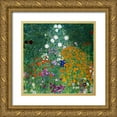 thumbnail image 1 of Klimt, Gustav 15x15 Gold Ornate Wood Framed with Double Matting Museum Art Print Titled - Farmers Garden, 1 of 4
