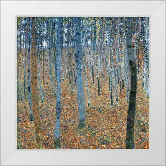 Klimt, Gustav 15x15 White Modern Wood Framed Museum Art Print Titled - Beech Grove I