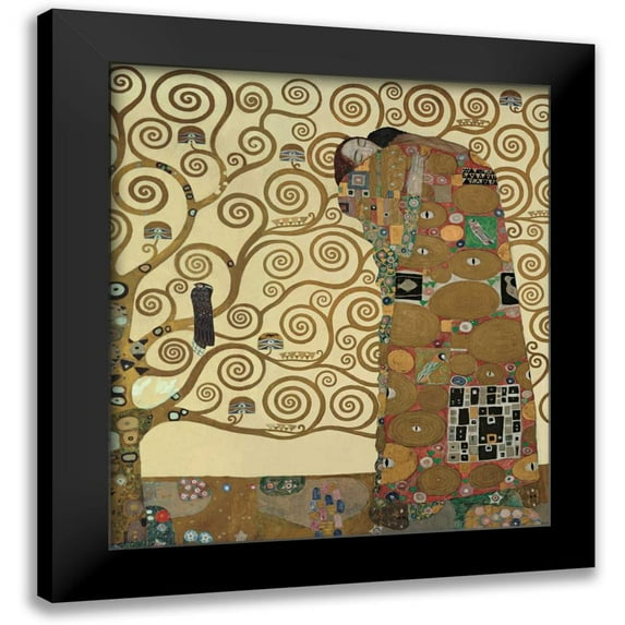 Klimt, Gustav 15x16 Black Modern Framed Museum Art Print Titled - Die Erfullung