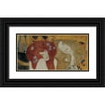 thumbnail image 1 of Klimt, Gustav 18x11 Black Ornate Wood Framed with Double Matting Museum Art Print Titled - Beethoven Frieze, 1 of 4