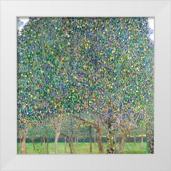 Klimt, Gustav 20x20 White Modern Wood Framed Museum Art Print Titled - Pear Tree