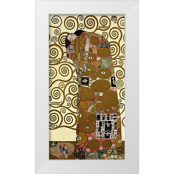 Klimt, Gustav 9x14 White Modern Wood Framed Museum Art Print Titled - The Stoclet Frieze (right)