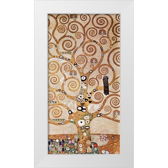 Klimt, Gustav 9x14 White Modern Wood Framed Museum Art Print Titled - The Tree of Life