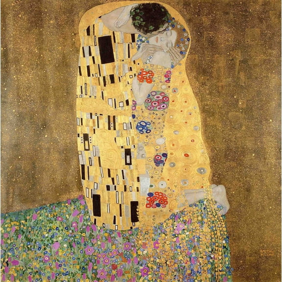 Klimt "The Kiss" (1907) Glossy Poster