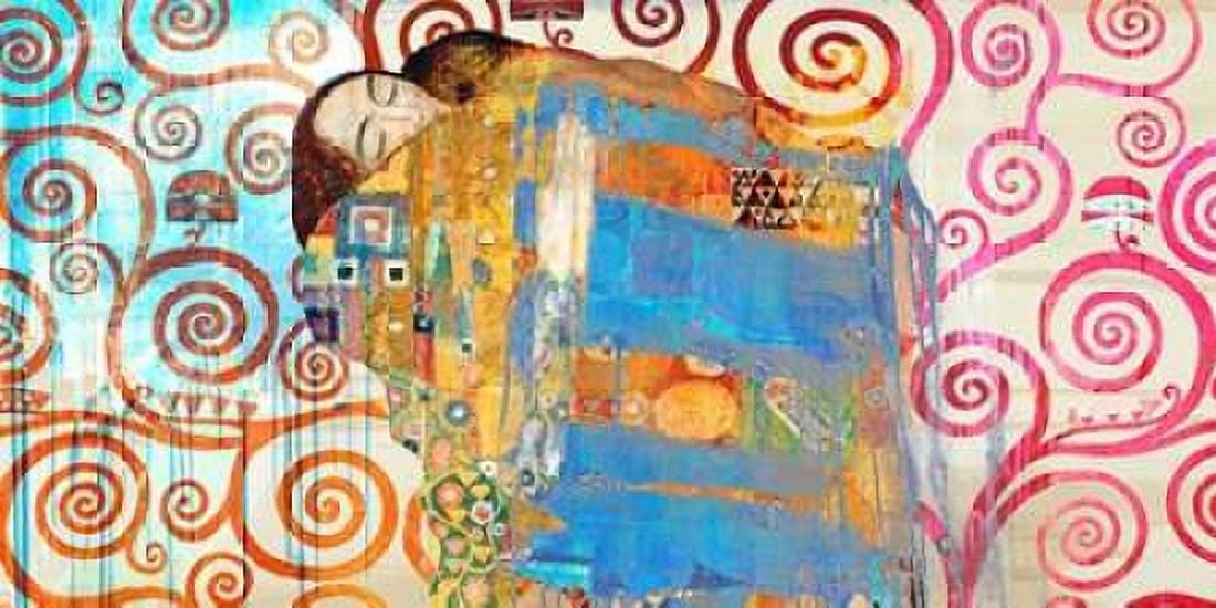 Klimts Embrace 20 Canvas Art - Eric Chestier (10 x 20)
