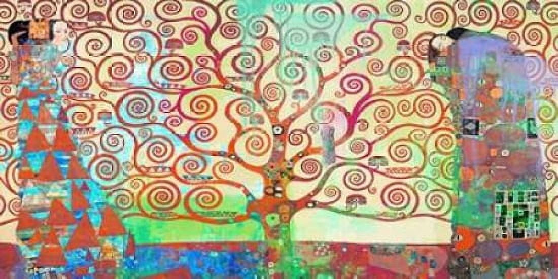 Klimts Tree of Life 20 Canvas Art - Eric Chestier (10 x 20)