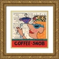 thumbnail image 1 of Kline, Susan 12x12 Gold Ornate Wood Framed with Double Matting Museum Art Print Titled - Coffee Snob, 1 of 4