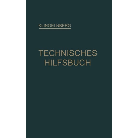 Klingelnberg Technisches Hilfsbuch, (Paperback)