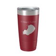 thumbnail image 1 of Klinger Lake Map Tumbler Travel Mug Insulated Laser Engraved Coffee Cup Michigan 20 oz Maroon, 1 of 1