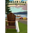 thumbnail image 1 of Klinger Lake, Sturgis, Michigan, Adirondack Chairs (12x18 Wall Art Poster, Room Decor), 1 of 3