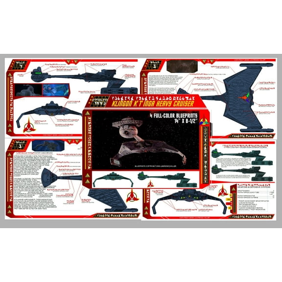 Klingon K'T'Inga Heavy Cruiser Blueprints