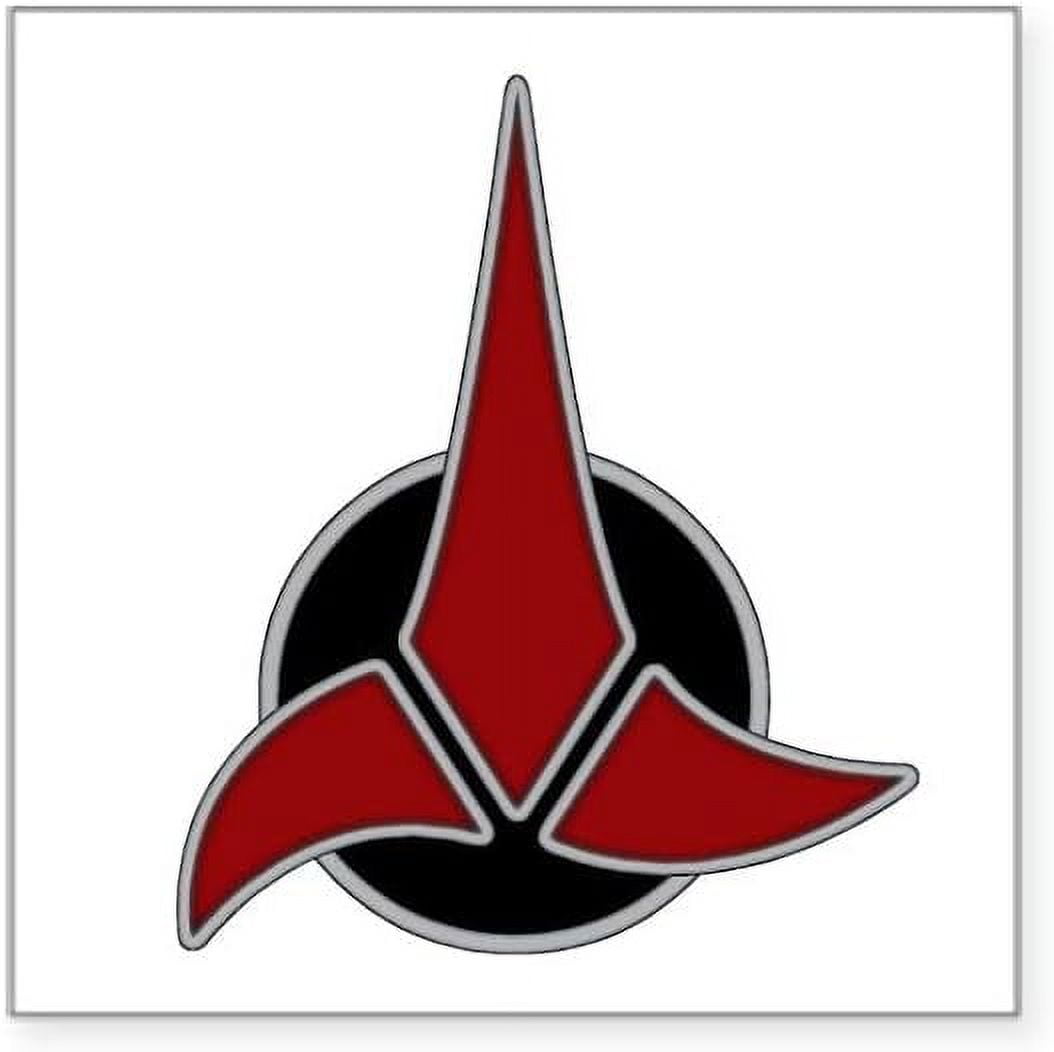 Klingon Sticker Square Bumper Sticker Car Decal