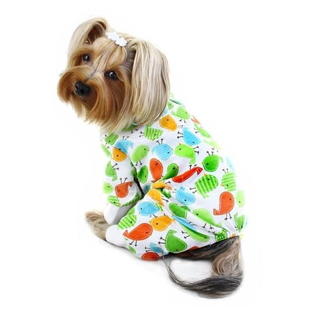 Klippo Pet KBD077XS Early Birdies Knit Cotton Pajamas - Extra Small
