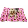 thumbnail image 1 of Klippo Pet KBLNK055 Silly Monkey Ultra-Plush Blanket- Pink - One Size, 1 of 4