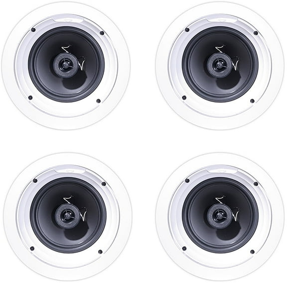 Klipsch 1007209 R-1650-C In-Ceiling Speaker - White (4-Pack)