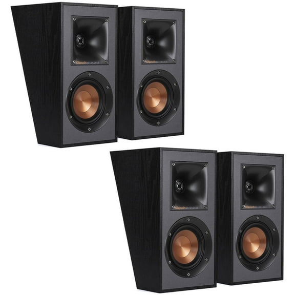 Klipsch 1065840 Powerful Detailed Home Speaker Set of 4 Black