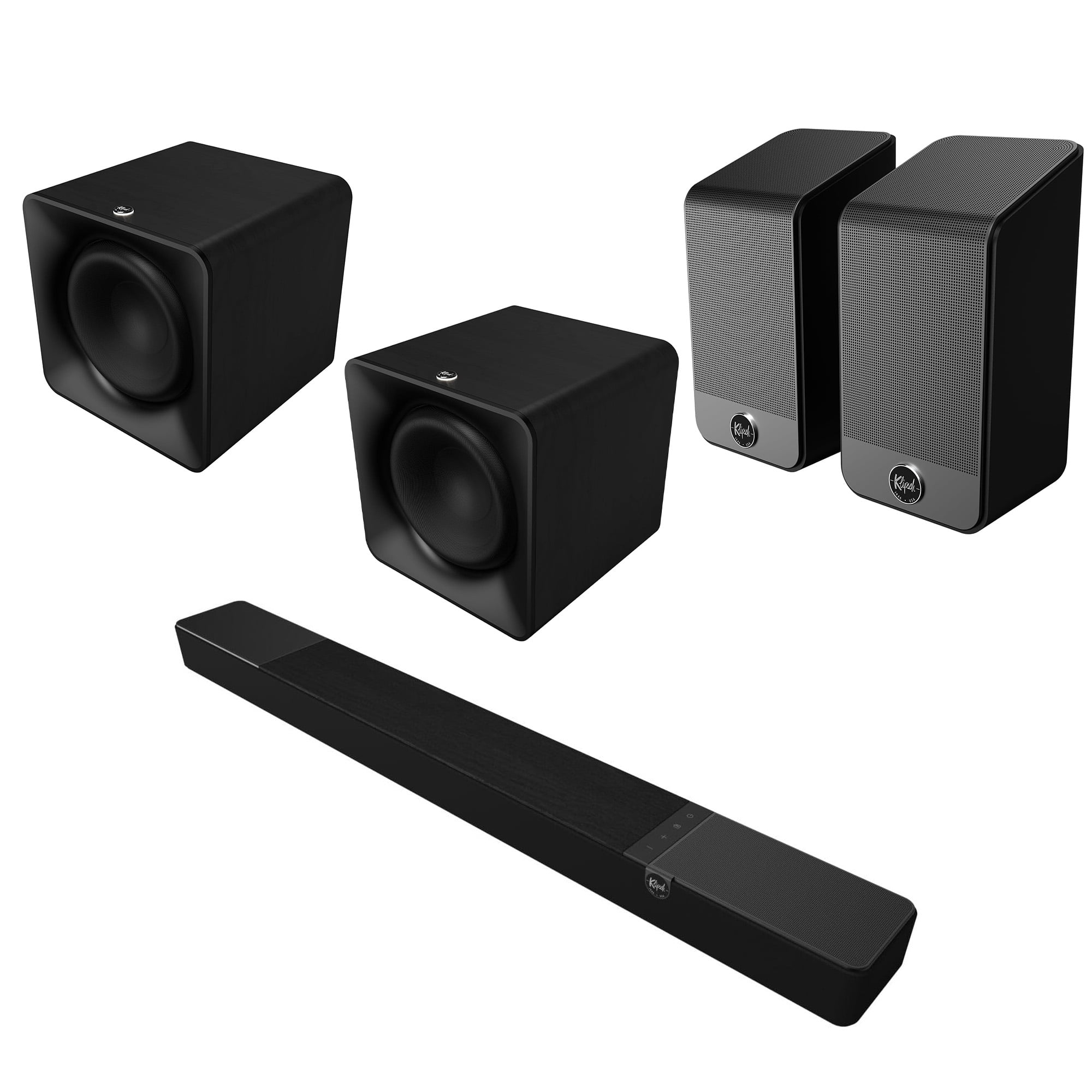 Klipsch FLEXUS-200-SOUNDBAR 3.1.2 Sound System Soundbar with 2 Klipsch FLEXUS-20-SUB Compact Wireless 12” Subwoofers and Klipsch FLEXUS-200-SURROUND Enhanced Wireless Surround Sound Speakers (2024)