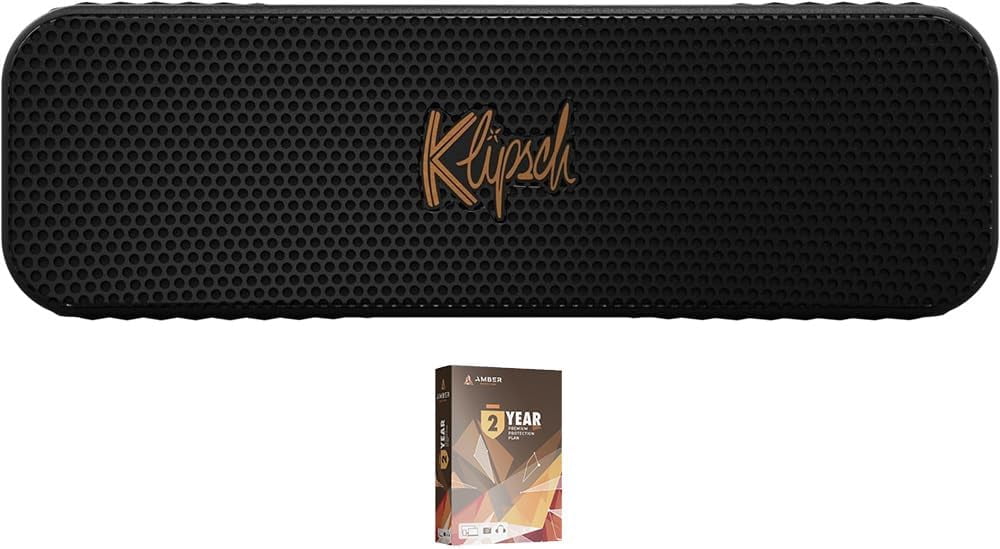 Klipsch KLIPSCH-DETROIT Portable Bluetooth Speaker with Full Range Audio and a 2 Year Amber Protection Plan (2023)