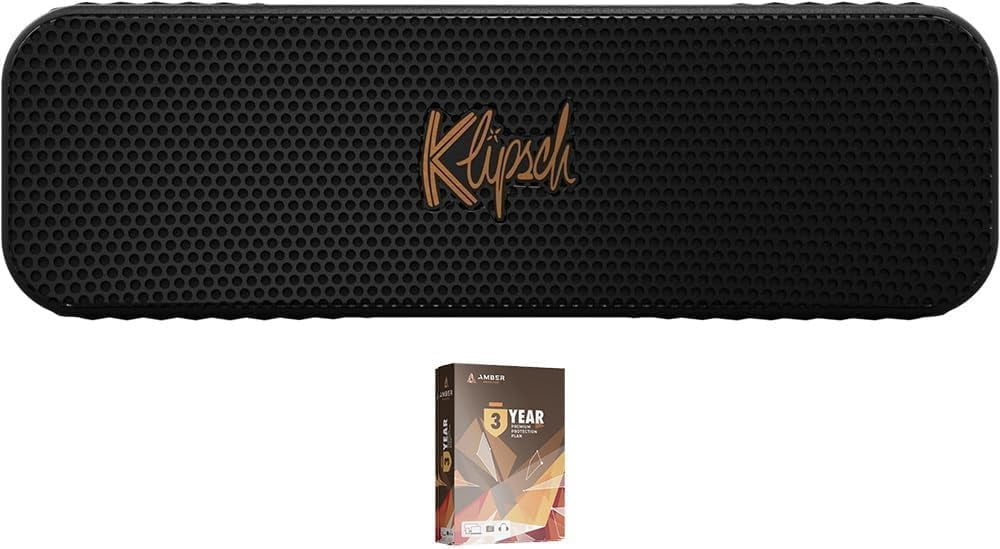 Klipsch KLIPSCH-DETROIT Portable Bluetooth Speaker with Full Range Audio and a 3 Year Amber Protection Plan (2023)